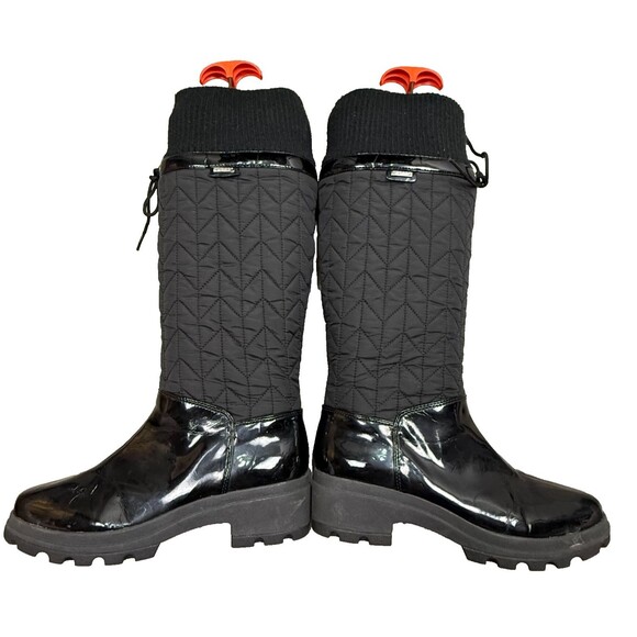 Rockport Waterproof Black 7.5 HydroShield Lug Snow Boots Fleece Lined Quilt Zip - Picture 3 of 9